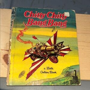 Chitty Chitty Bang Bang Little Golden Book - Vintage Illustrated Cover